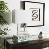 Town Square Modern Square Crystal 21-inch Bedroom Living Room Home Office Desk Nightstand Table Lamp (LED Bulb Included)