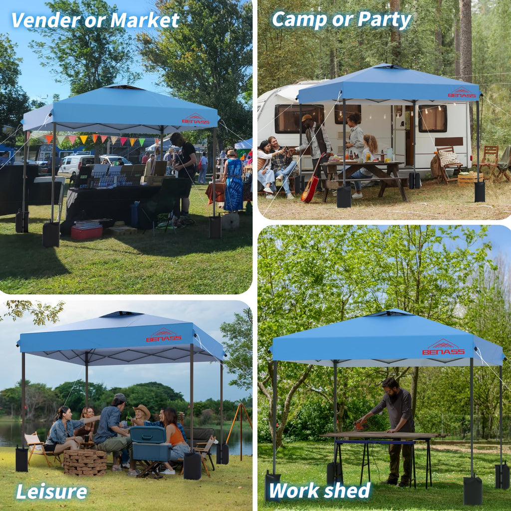 10x10 Pop Up Canopy Tent, Turquoise
