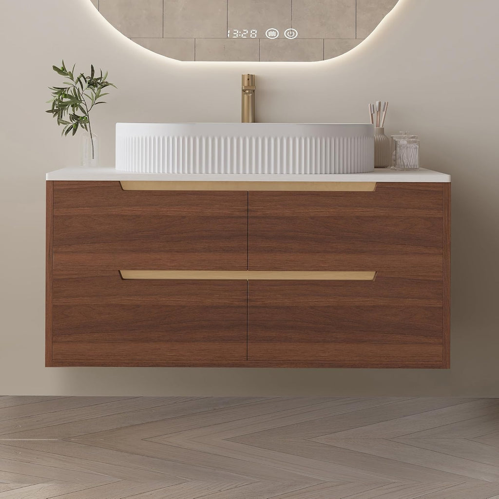 36" Bathroom Vanity with Sink & Countertop - Freestanding Modern Vanity Cabinet