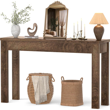 Console Table, 47" Farmhouse Sofa Tables Narrow Long