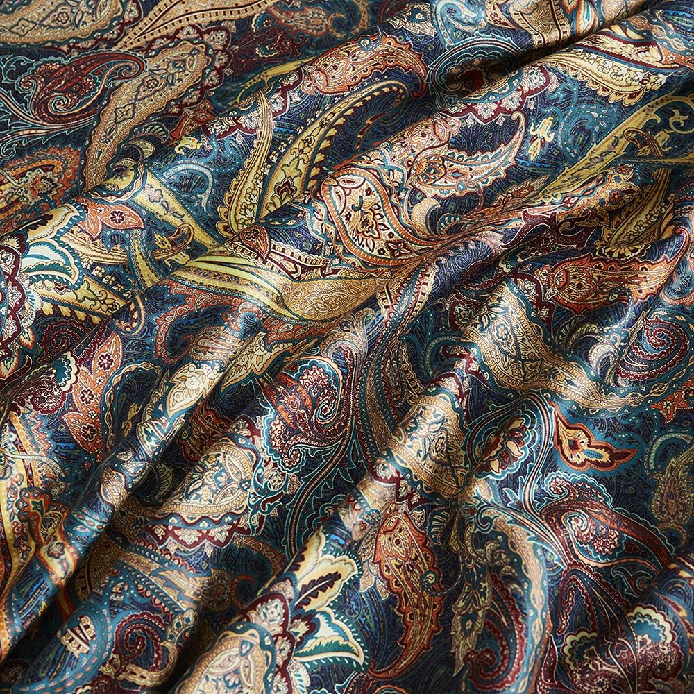 Duvet Cover Set Boho Floral Pattern Duvet Cover for Bed Vintage Soft Bedding Leaf Print Paisley