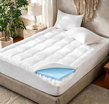 Cotton Top Mattress Topper Full, with Memory Foam Layer