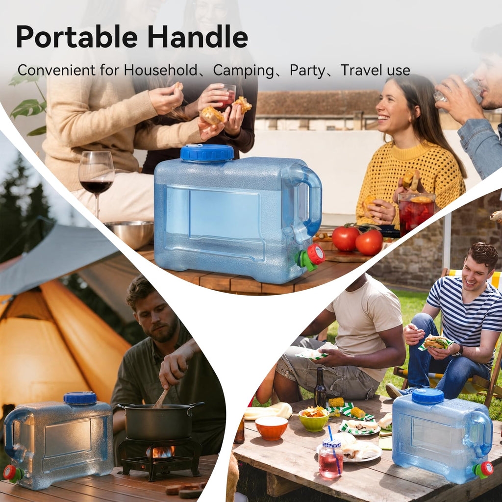 Drink Water Dispenser for Fridge - 3 Gallon Beverage Dispenser with Leak-Proof Spigot, Portable Food-Grade Water Jug
