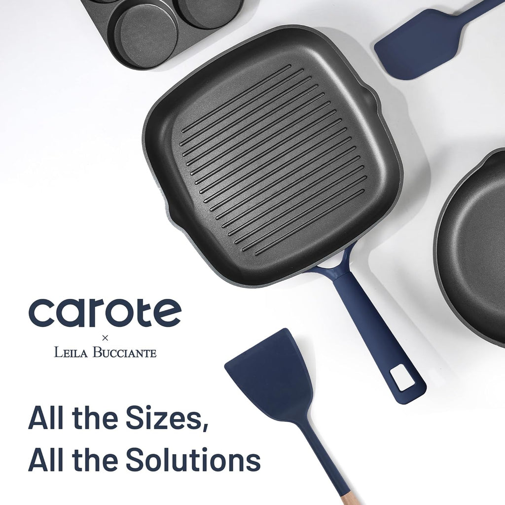 31pcs Pots and Pans Set, Nonstick Cookware Set | Durable, Easy Food Release, Cooking Set with Silicone Utensils, Even