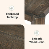 Solid Wood Dining Table for 6 People, 63" Farmhouse Kitchen Table with Heavy Duty Legs, Rectangular Dining Room