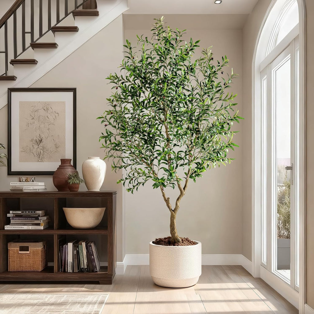 Large Faux Olive Tree Tall Artificial Trees with Pot Indoor Outdoor Realistic Floor Fake plantas Living Room Bedroom