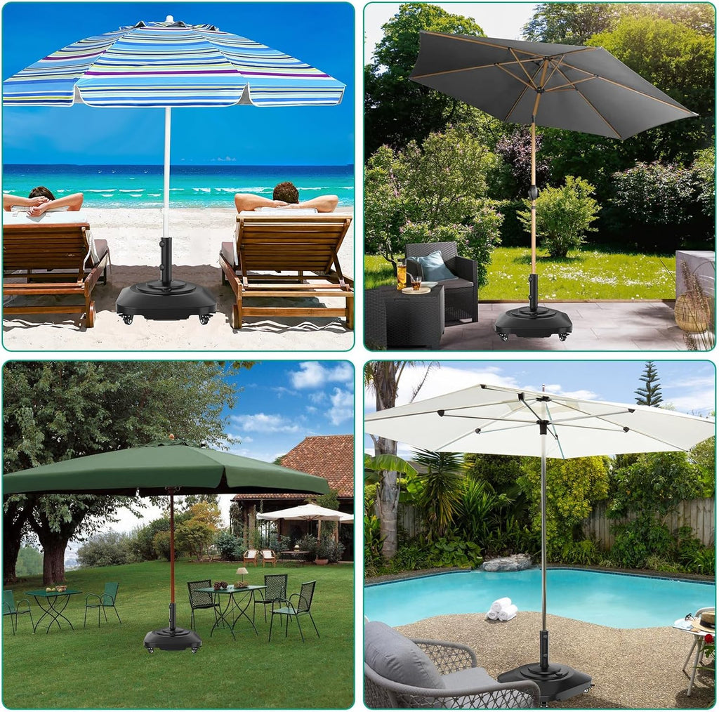 Extra Large Fillable Umbrella Base with 5 Wheels