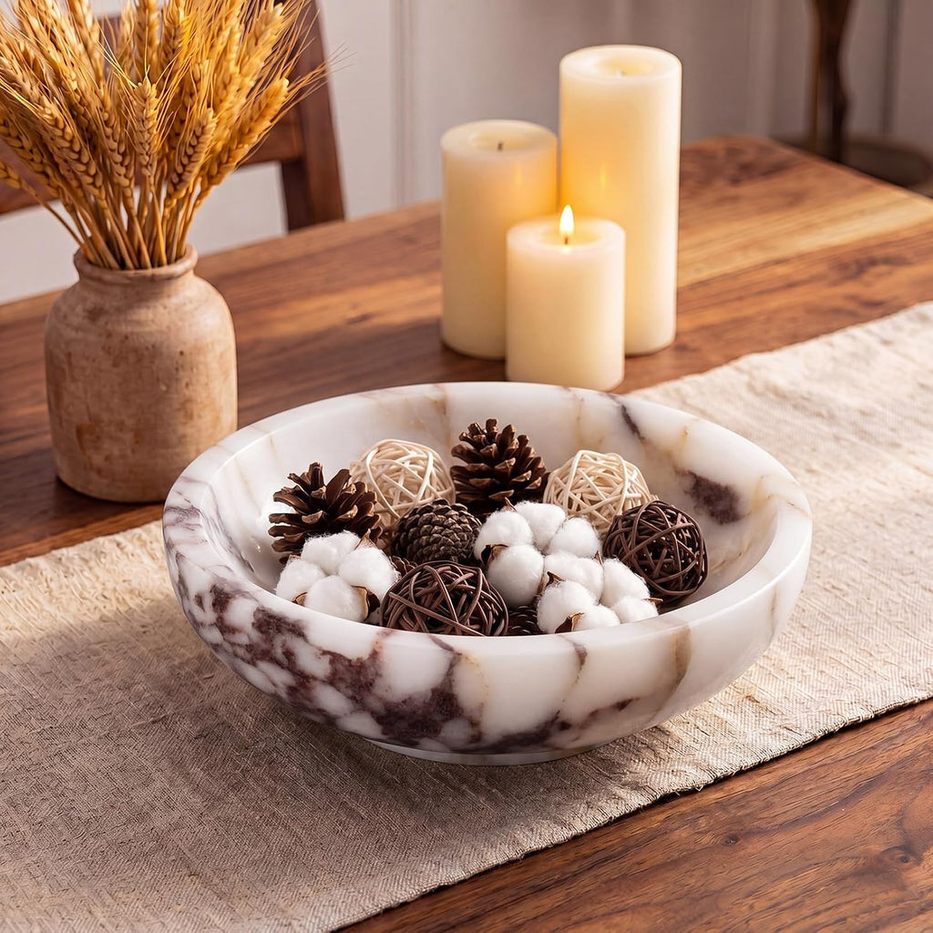 7.8 Inch Natural Luxury Marble Bowl, Calacatta Viola Marble Tray Decoration, Entryway Key Bowl, Decorative Jewelry