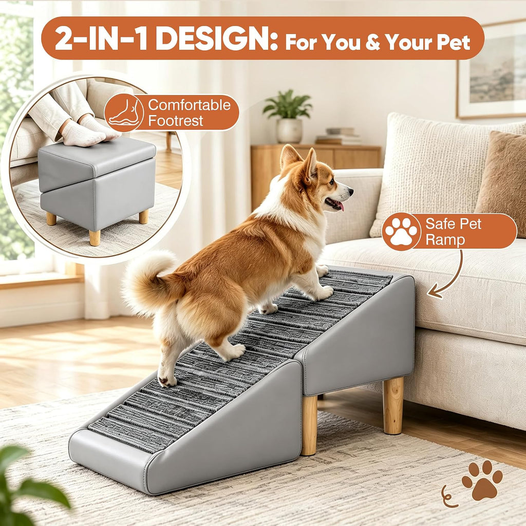 Dog Ramp for Couch, 16" H Ottoman Stairs for Small Dogs