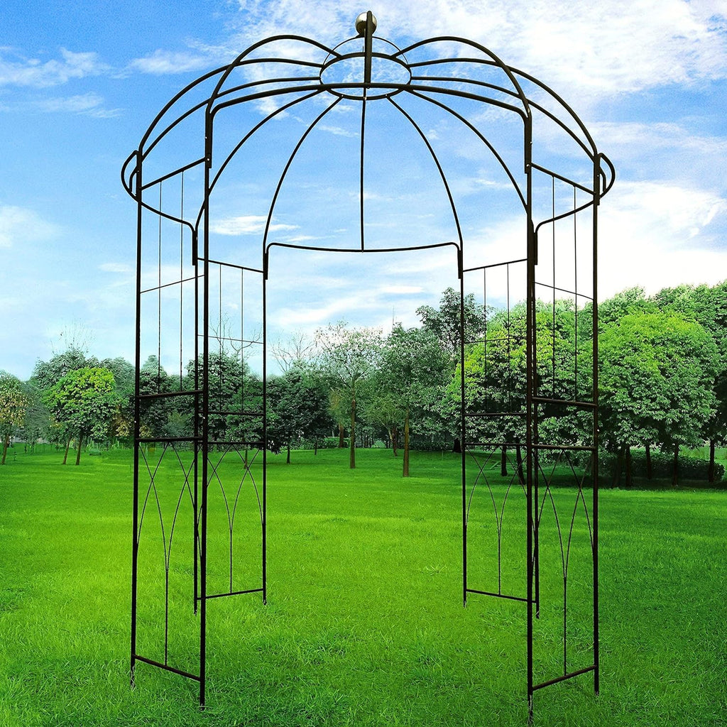 French Style Birdcage Shape Heavy Duty Gazebo,9'Highx 6‘6"Wide,Pergola Pavilion Arch Arbor Arbour Plants Stand Rack