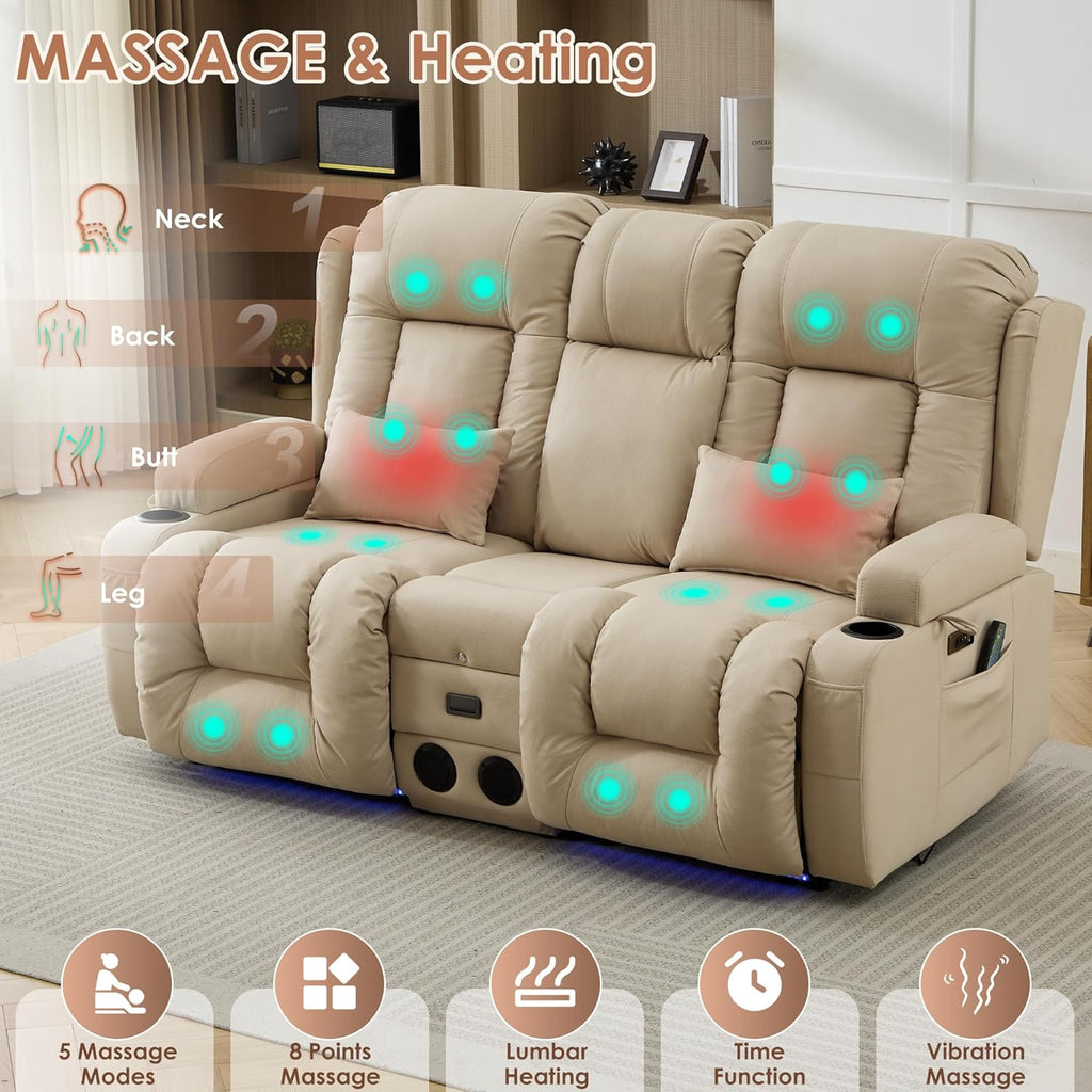 Wall Hugger Power Loveseat Recliner