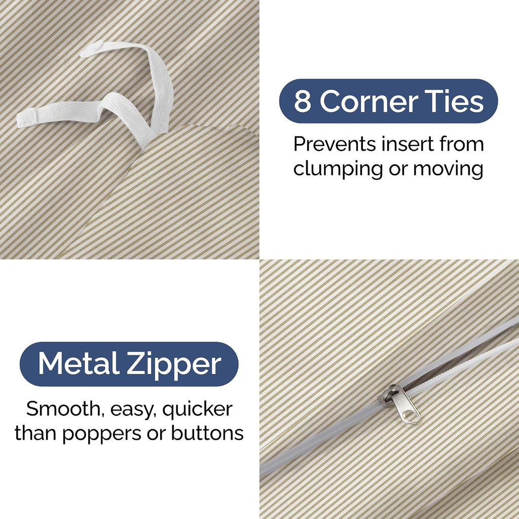 Duvet Cover Set - Extra Soft Duvet Cover with 2 Pillow Shams - Hotel Luxury Easy Care & Fade Free