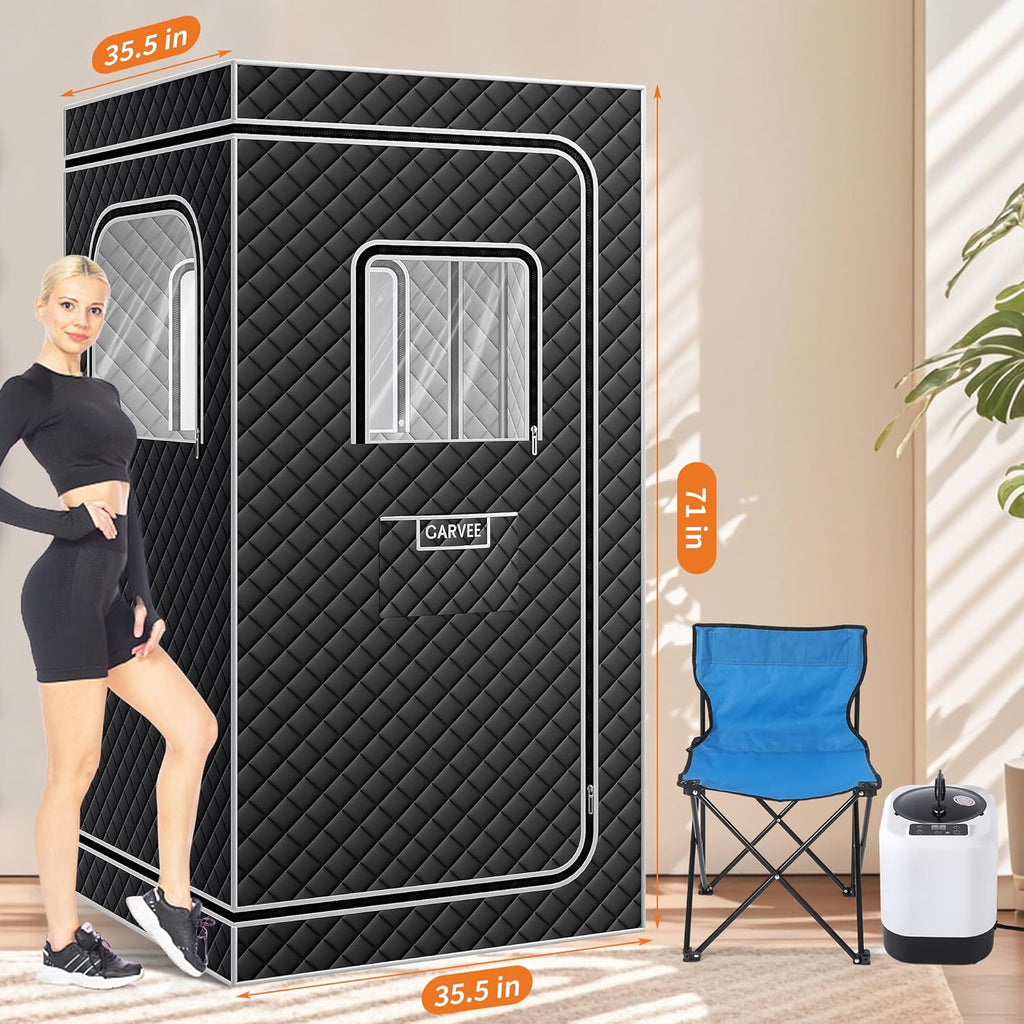 Sauna Box,Portable Sauna for Home with 4L 1500W Steamer,Portable Steam Sauna Tent with 600D