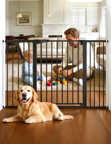 29-55" Extra Wide Baby Gate, 36" Tall,, Black