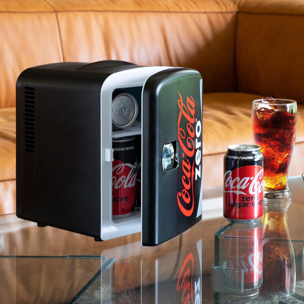 Zero Mini Fridge - Refrigerator for Bedroom Office, Portable Table Top Beverage Cooler, 12V 110V Refrigerador For