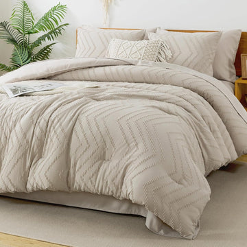 Comforter Set with Sheets Beige