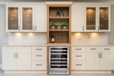 46 Bottle Dual Zone Compressor Wine Cooler Refrigerator, Large Freestanding Wine