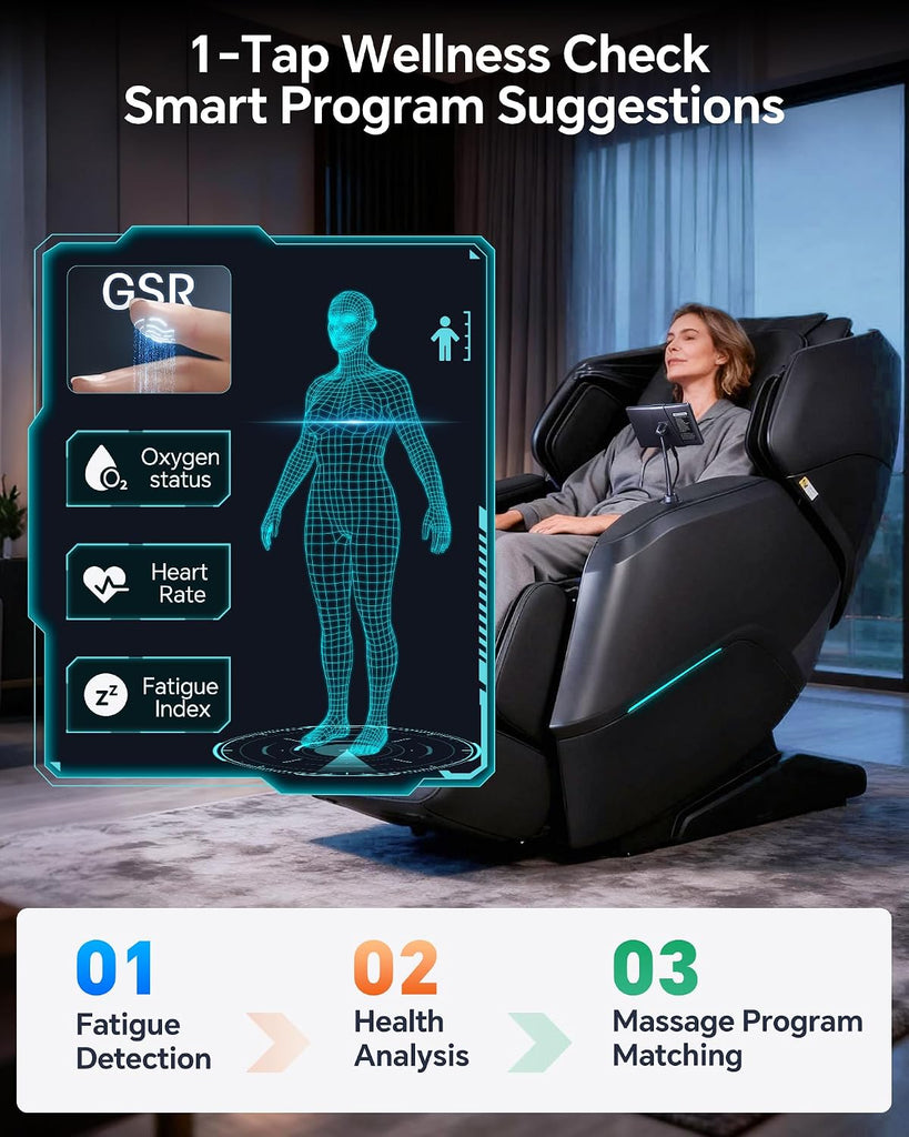 4D+3D Dual Mechanism Massage Chair Full Body, Zero Gravity Massage Chair Recliner with Segmented Dual SL Track, AI