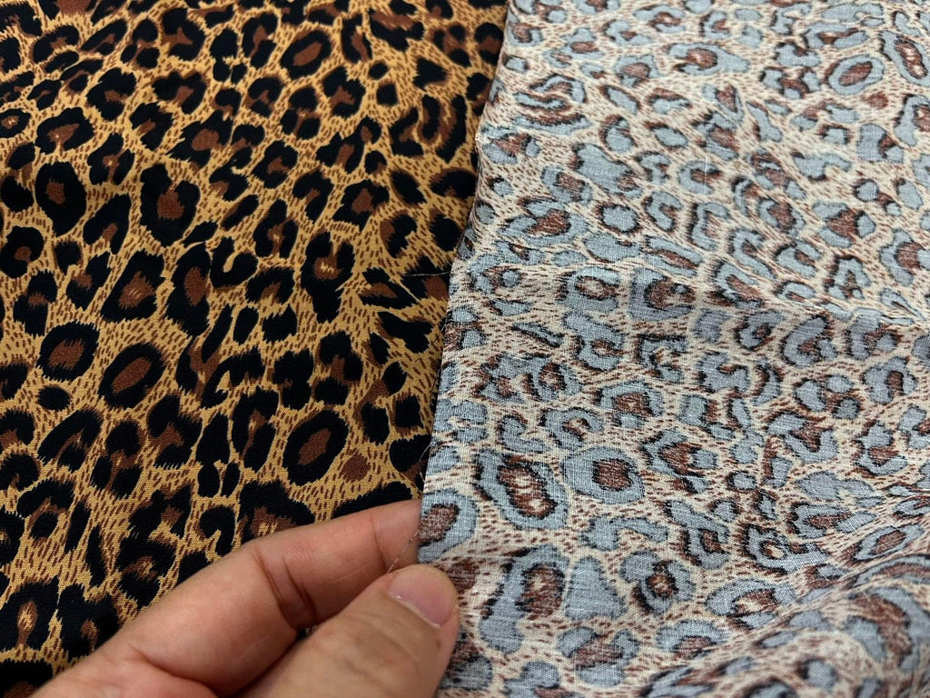 44 Inch Brown Color Leopard Pattern Animal Cheetah Tiger Print 100% Cotton Fabric for Patchwork Needlework DIY