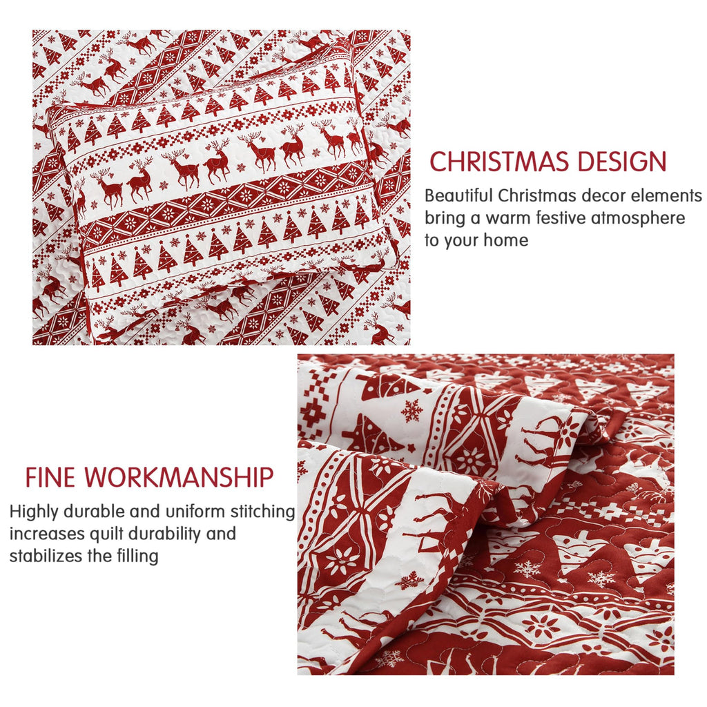 Christmas Quilt Set Queen Size