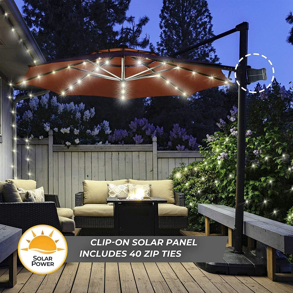 Solar Umbrella Lights Outdoor, Waterproof Solar Powered Patio Umbrella Lights Cordless 8 Modes LED Umbrella Patio