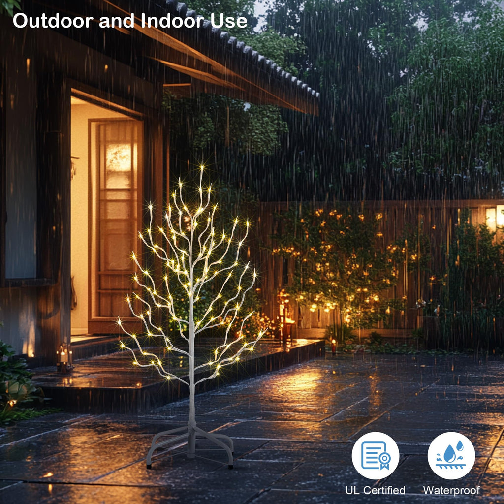 Lighted Twig Tree 3FT LED Artificial Tree for Decoration Inside and Outside Home Patio Wedding Festival Christmas
