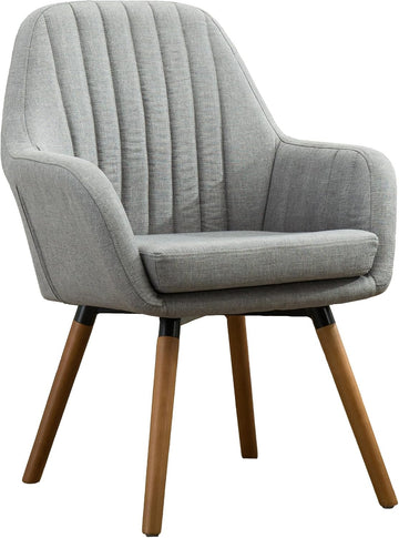 Tuchico Contemporary Fabric Accent Chair,Arm Rest, Gray