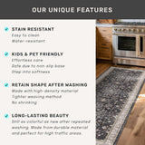 Dark Washable Long Runners for Hallways, 2'6"x8' Wide Kitchen Runner Rug, Entryway Indoor Rug, Non S