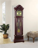 72" Floor Standing Grandfather Clock Cherry Finish
