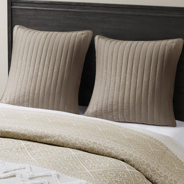 Single 100% Cotton Euro Sham - European Square Decorative Pillow Cover, Hidden Zipper Closure (Pillow Insert NOT