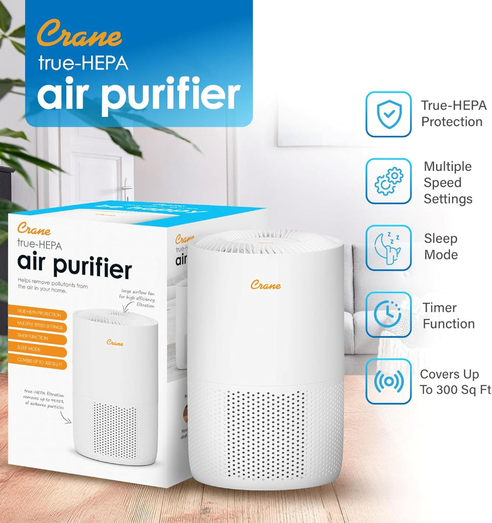 True HEPA Air Purifiers for Home, Up To 300 Sq Ft, Air Purifiers For Bedroom, and Office, Removes Du