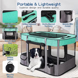 Dog Playpen,Pet Playpen,Foldable Dog Cat Playpens,Portable Exercise Kennel Tent Crate,Water-Resistant Breathable Shade