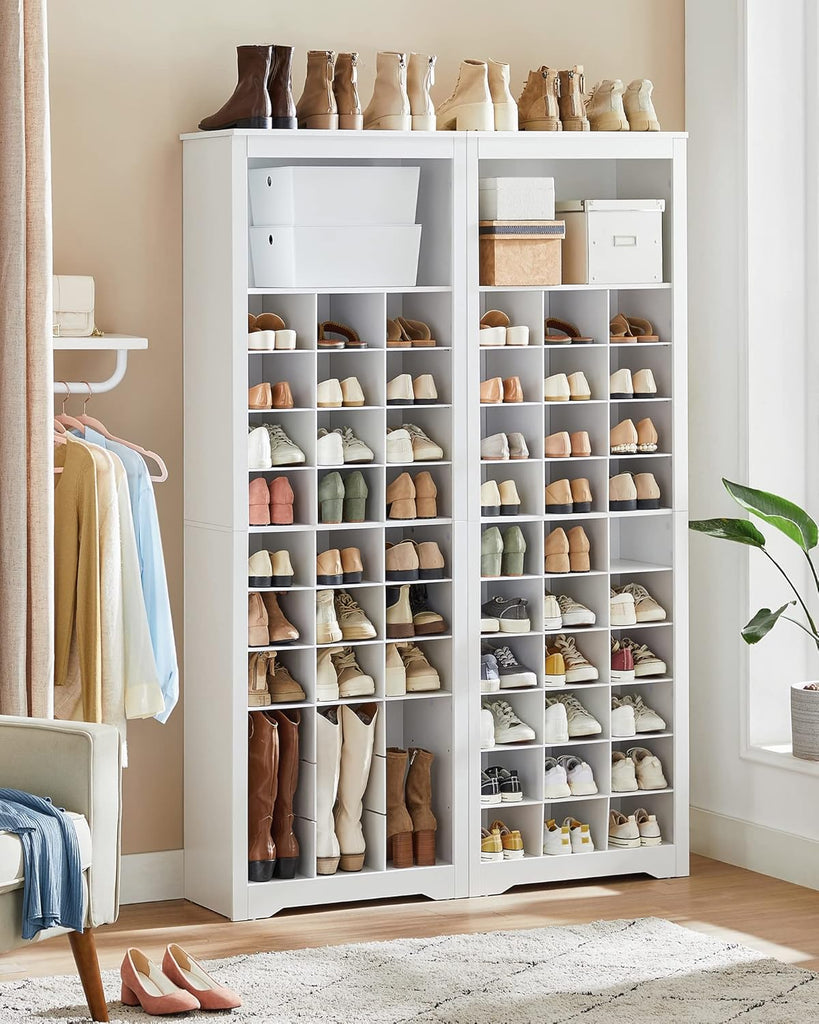 Shoe Storage Cabinet, 10 Tier Shoe Rack Organizer, Holds Up to 30 Pairs of Shoes, Bedroom, 12.6 x 24.8 x 73.6 Inches