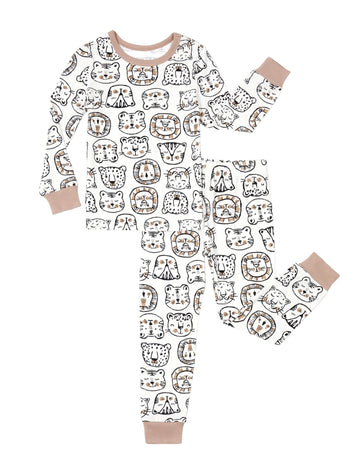 Bamboo Viscose Pajama Set for Toddlers with Improved Tensile Strength, Snug Fit Pjs Sleeper for Baby Boys Girls Kids