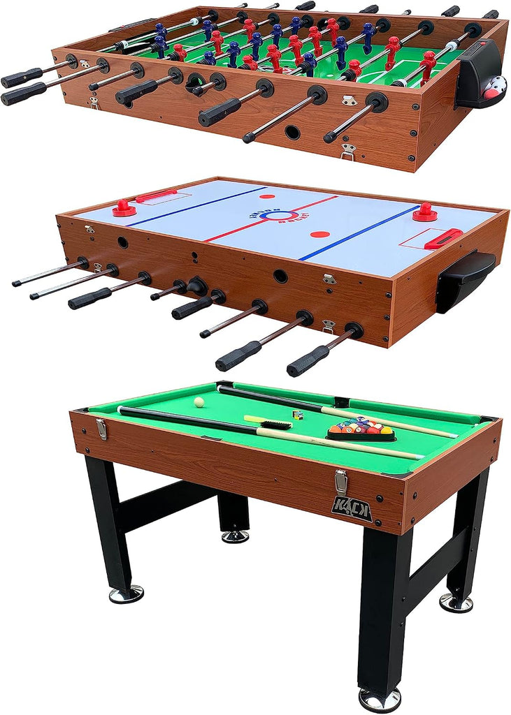 55" 3-in-1 Multi Game Table - Foosball, Billiards/Pool & Air Hockey