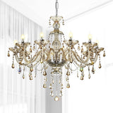 10-Light Crystal Chandelier Cognac/Champagne Modern Chandelier K9 Crystal Candle Pendant Ceiling Lighting Fixture, Chandeliers for Dining Room Home DŽcor A112-B01LW5DYTK