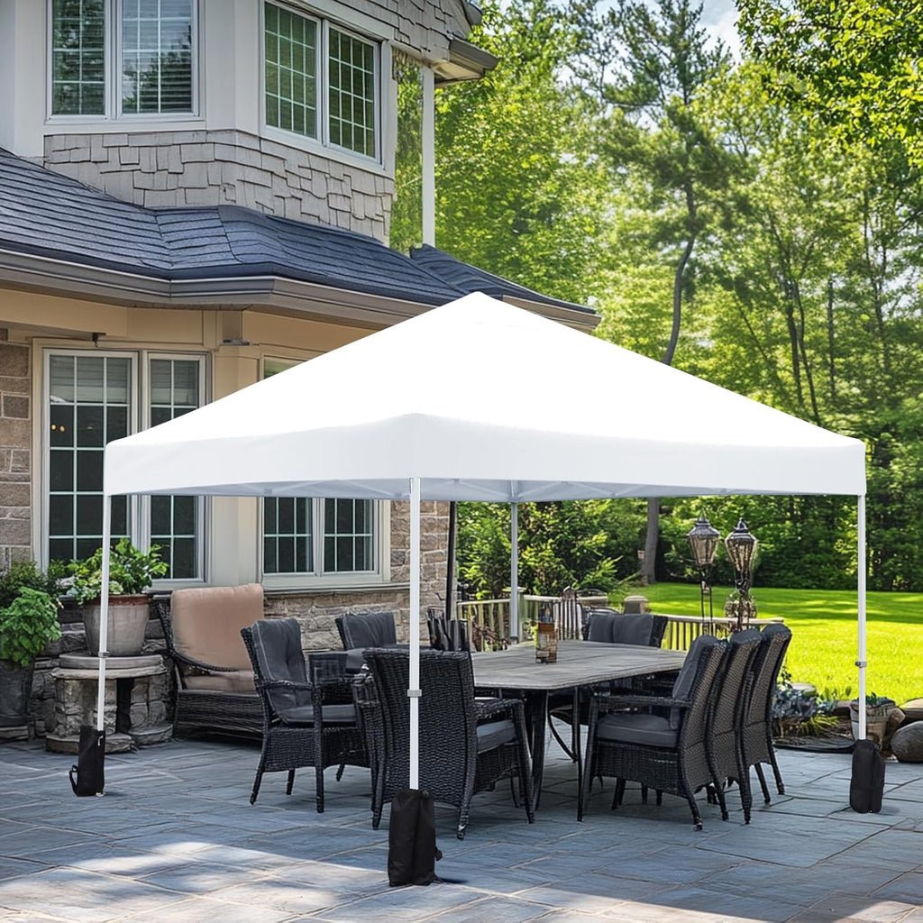 Outdoor Pop Up 10 x 10 Canopy Tent for Events, Portable with Easy Setup, Sun Shelter, Includes Wheeled Carry Bag
