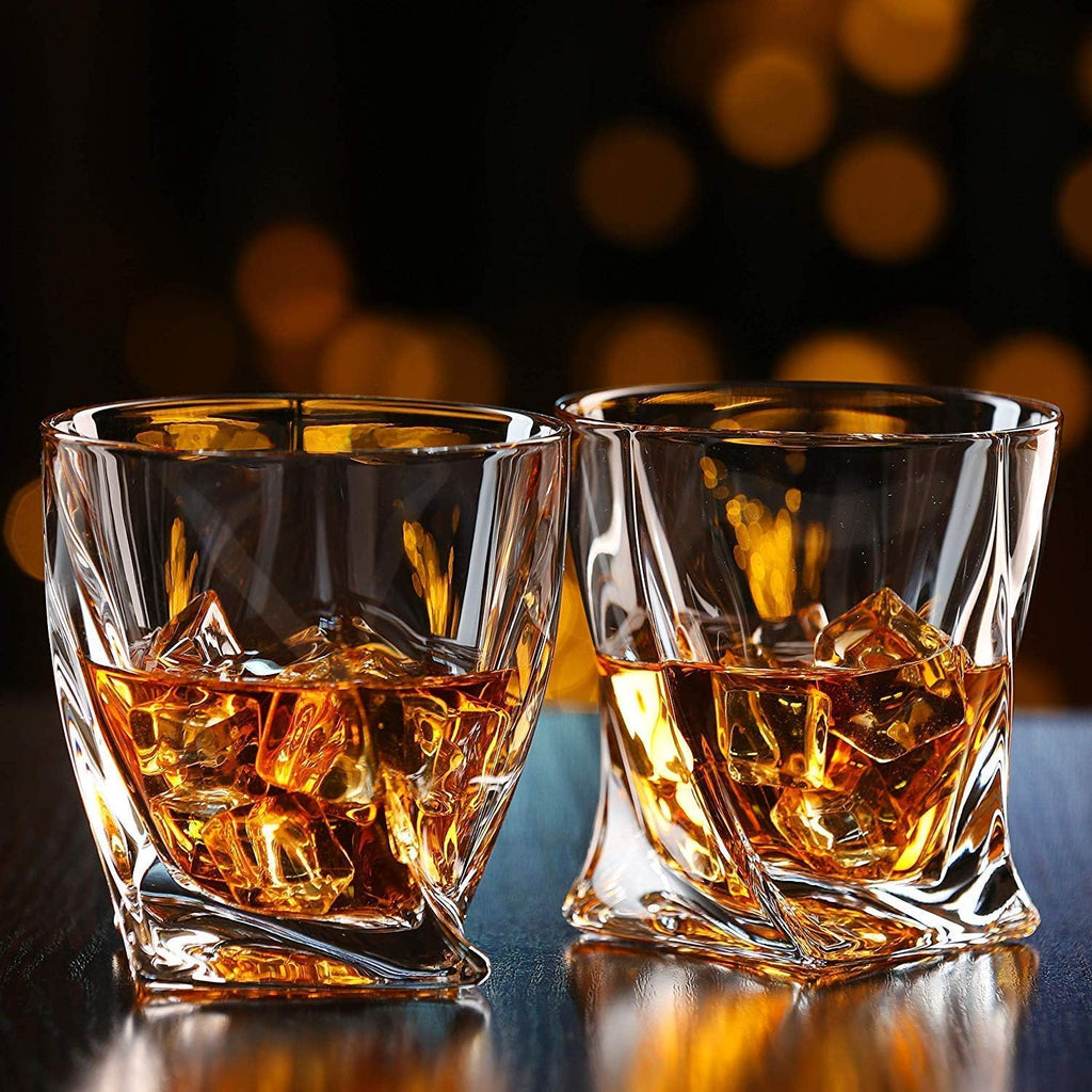 Premium 10, 11 OZ Scotch Glasses - Old Fashioned Whiskey Glasses/Style Glassware for Bourbon/Rum/Bar Tumbler Set of 6
