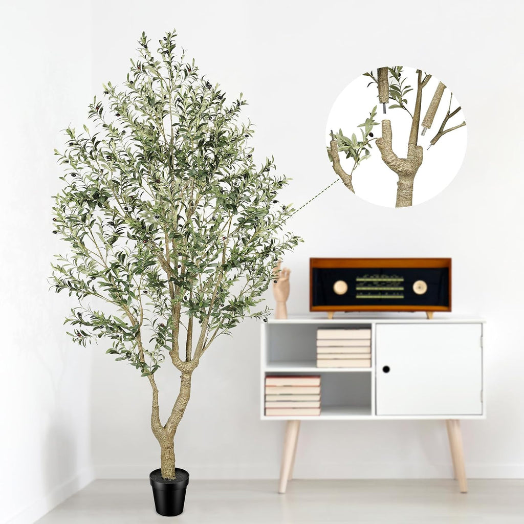 Faux Olive Tree 10ft - Realistic Large Olive Tree Artificial Indoor