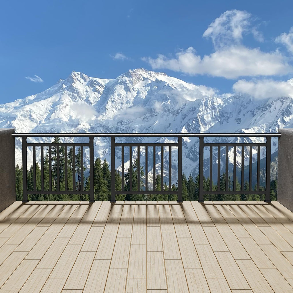 Horizontal Deck Railing Kit, 40" H x 50" W Deck Railing Kit
