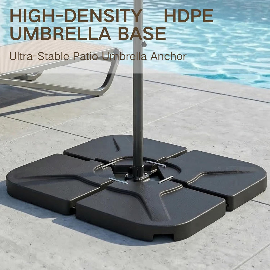 4-Piece 230LBS Cantilever Offset Patio Umbrella Base