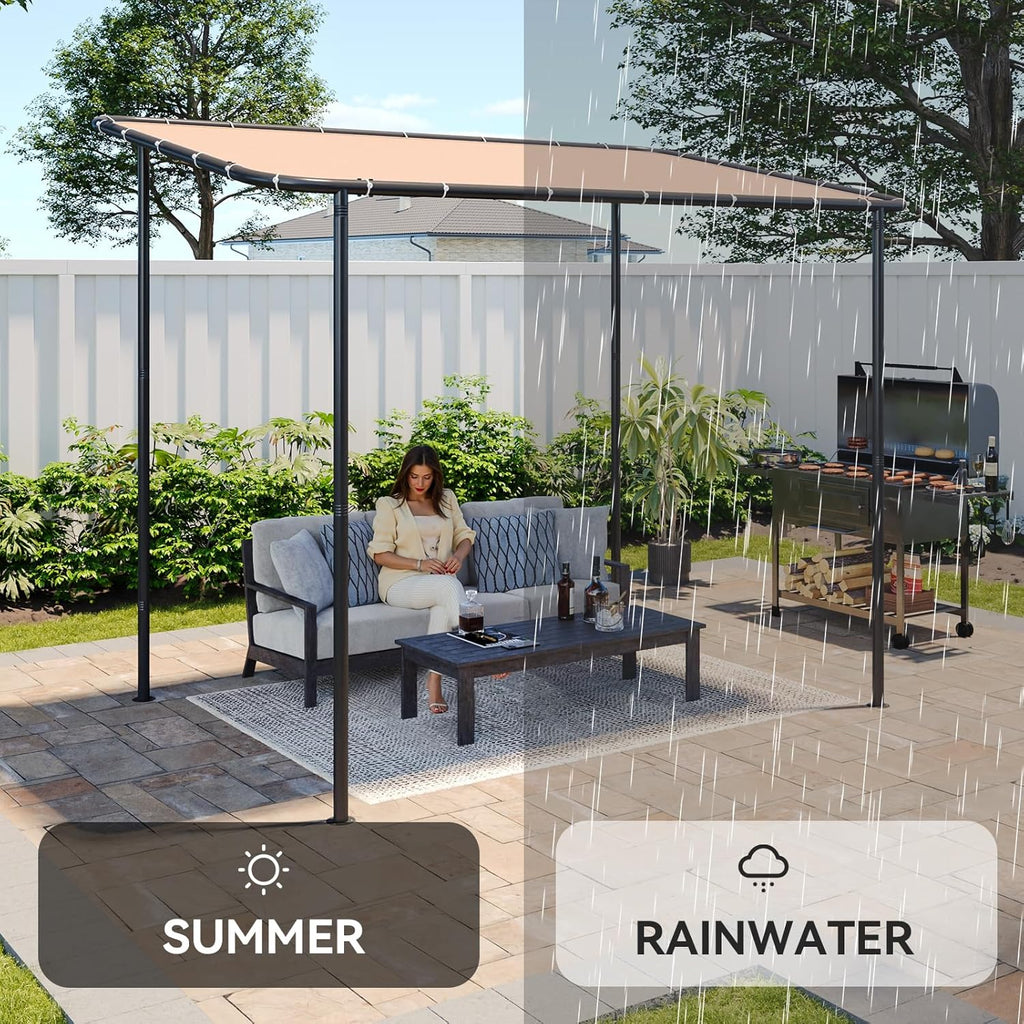 10x6 Lean to Gazebo Outdoor Pergola with Water Resistant & U - Image 3