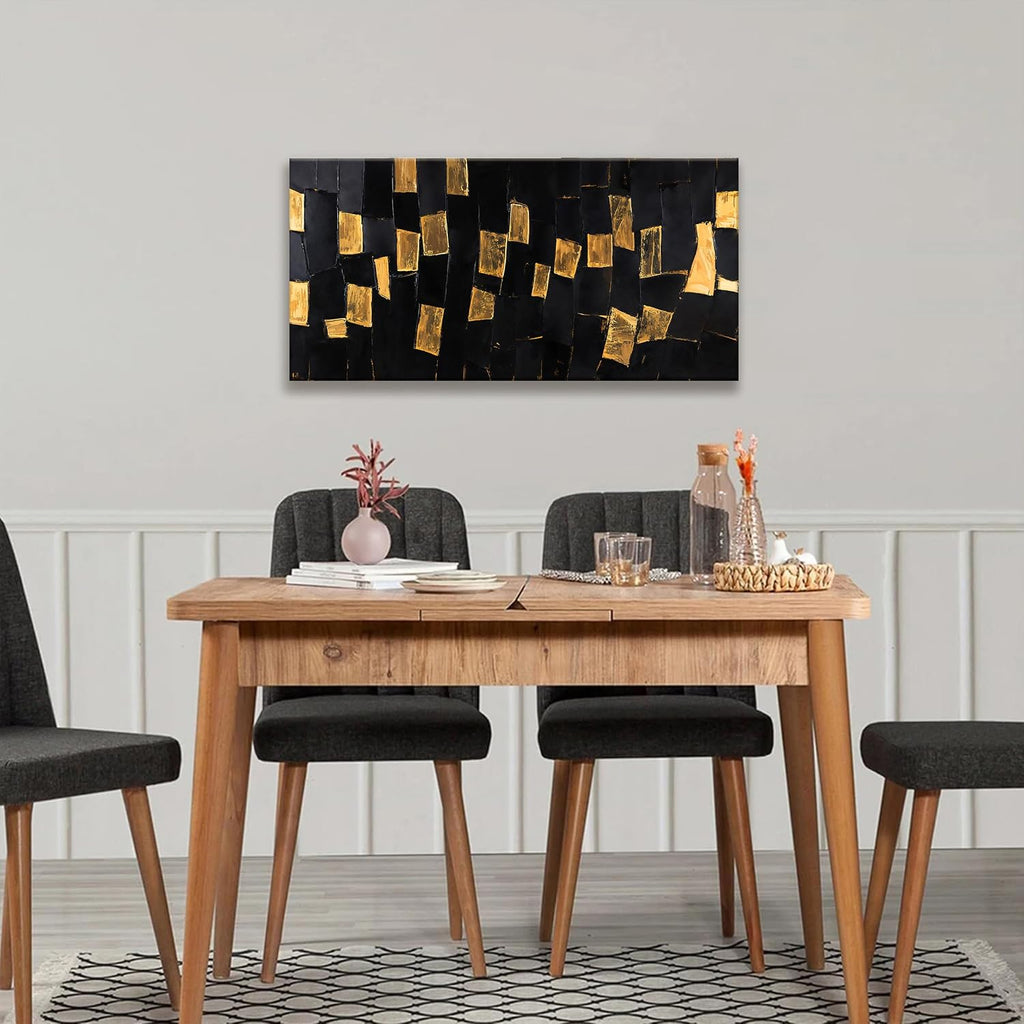 Canvas Art Wall Decor Modern Wall Art Pictures Artwork for Walls Black And Gold Wall Art Modern Abstract Wall Art