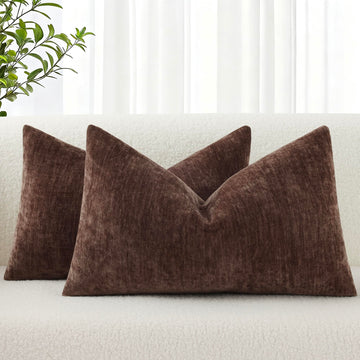 Christmas Reddish Brown Throw Pillow Covers 12X20 Set of 2