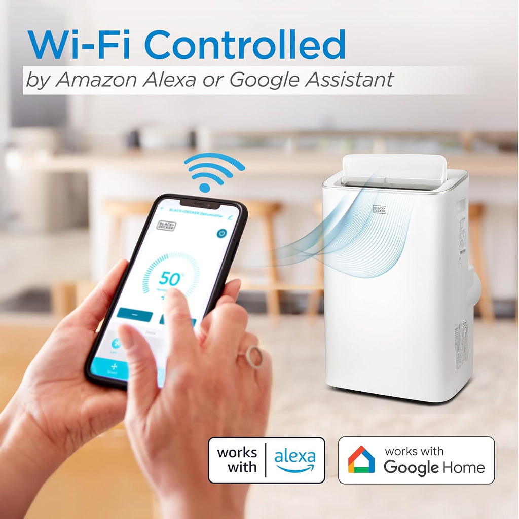 Smart Portable Air Conditioner,12,000 BTU, for Rooms Up To 550 Sq. Ft.