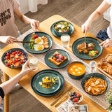 Starry Plates and Bowls Sets for 6, 24 Pieces Dinnerware Sets