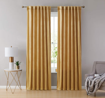 Lopez Velvet Curtains - Premium Privacy Back Tab Rod Pocket Window Treatment Curtain Drapery Panels - Set of 2 Panels