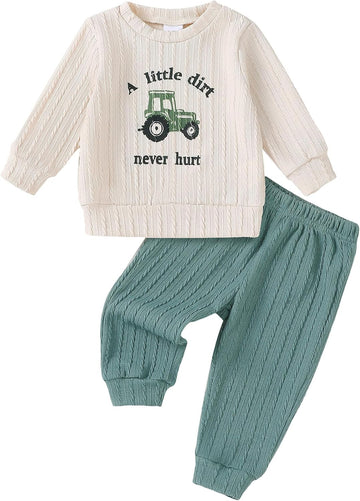 Toddler Baby Boy Clothes Kint Sweatshirt and Pants Outfits