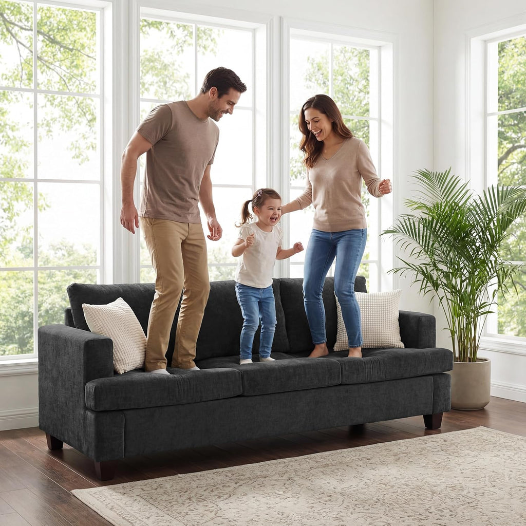 Loveseat & 3 Seater Sofa Sets, 89" Couch Sofa Set Furniture Sets, 2 Piece Deep Seat Sleeper Sofa, Couch and Loveseat
