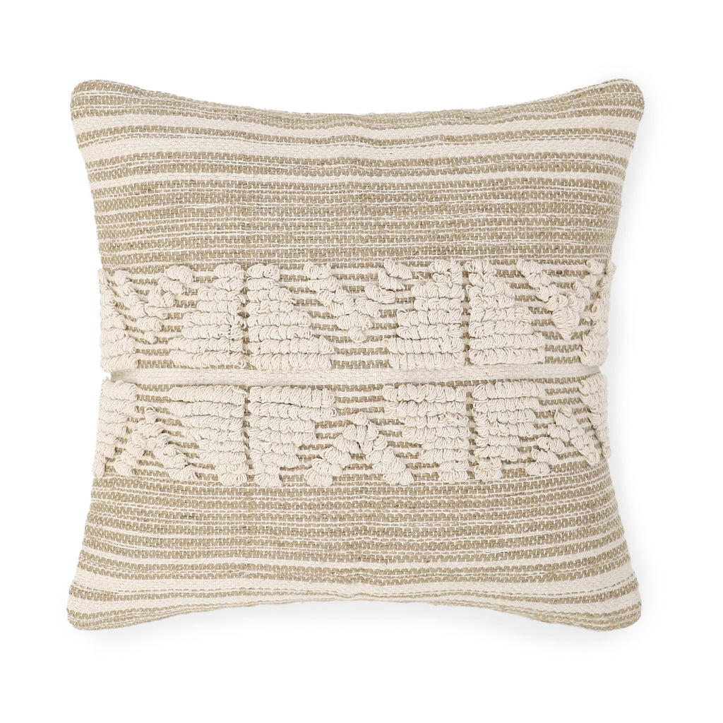 Handwoven Throw Pillow Cases - Rustic Elegance Natural